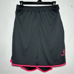 Kelme Black Athletic‎ Shorts with Pink Details